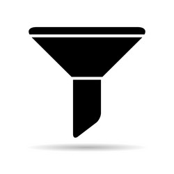 filter button web shape shadow icon filtering vector image