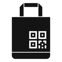 Label cell app icon simple scan paper bag vector