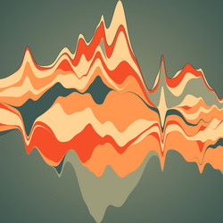 big data visualization streamgraph futuristic vector image