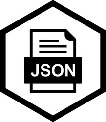 json file document icon vector