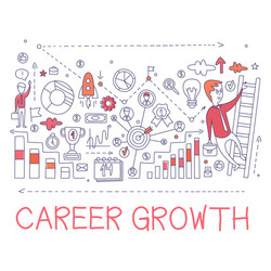 Career Advancement Sketch Vector Image