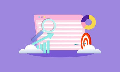 data analytics seo optimization dashboard vector image