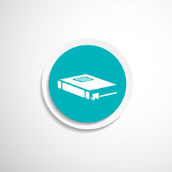 web button flat design with shadow vector image