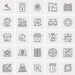 set 25 universal business icons vector