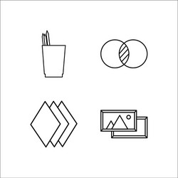 Design and studio simple linear icon setsimple vector