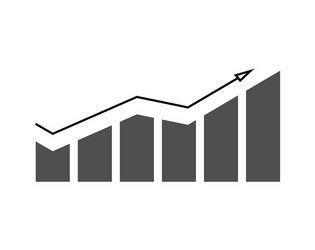 Green arrow graph business success growth stock Vector Image