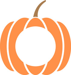 Pumpkin monogram template isolated vector