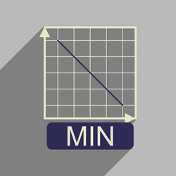 flat web icon with long shadow falling graph vector