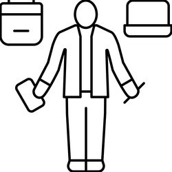 Personal assistant line icon vector