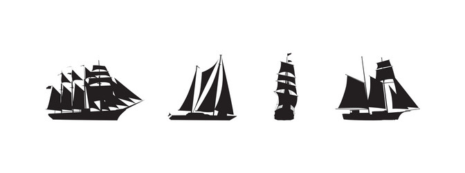 Vintage Wooden Sailing Ships Royalty Free Vector Image