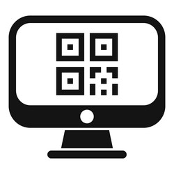 scan bar code computer icon simple online vector image