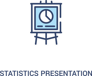 Statistics presentation concept 2 colored icon vector