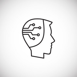 ai related icon on background for graphic and web vector image