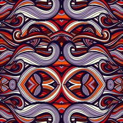 Curl abstract pattern with multicolored waves vector