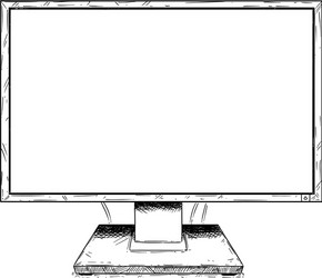 Empty Computer Monitor Display vector image