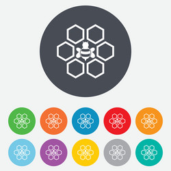 honeycomb sign icon honey cells symbol vector