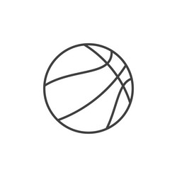 Basketball ball outline concept icon vector