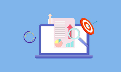 data analytics seo optimization dashboard vector image