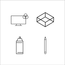 Design and studio simple linear icon setsimple vector
