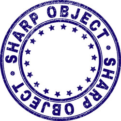 grunge textured sharp object round stamp seal vector image