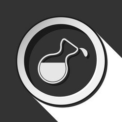 icon - flask with a drop and shadow vector image