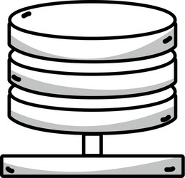 line database technology to connection server vector image