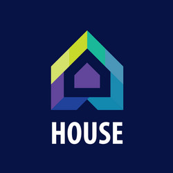 Logo house in the form of arrows vector