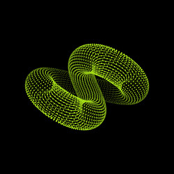 wireframe object with dots 3d geometric element vector image