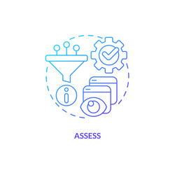 2d gradient assess linear icon concept vector