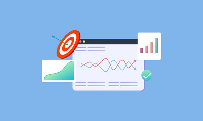 data analytics seo optimization dashboard vector image