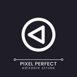 replay button pixel perfect white linear ui icon vector image