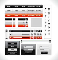 Web UI Elements Collection vector image