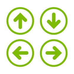 Arrow left right up down icons vector