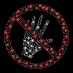 flare mesh network do not touch with spots vector image