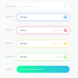 Modern Input States UI Kit vector image