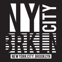 Brooklyn Typography T-Shirt Vector Image