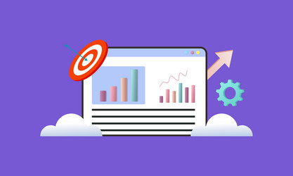 data analytics seo optimization dashboard vector image