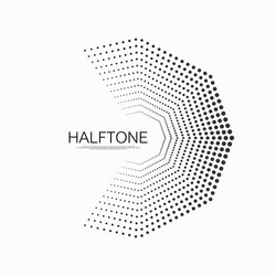 Halftone Hexagonal Dots vector image