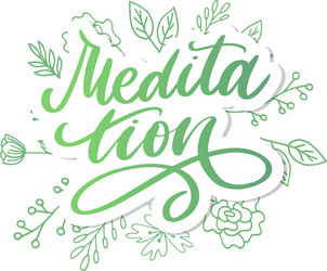 my therapy is meditation lettering poster vector