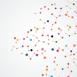 abstract background with connected line and dots vector image