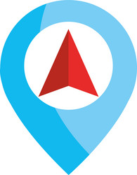 arrow pointer location gps map vector image