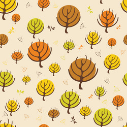 autumn trees pattern for design wrapping paper vector image