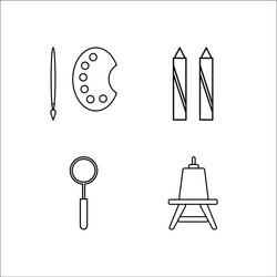 design and studio simple linear icon setsimple vector image