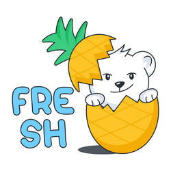 Fresh pineapple Royalty Free Vector Image - VectorStock