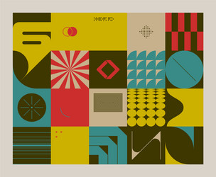 Retro future abstract pattern vector