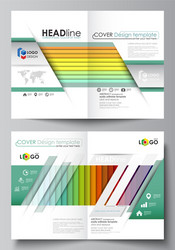 business templates for bi fold brochure magazine vector