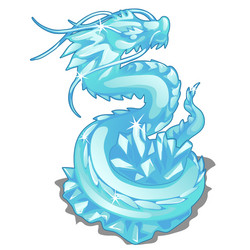 ice figurine of serpent dragon animal vector