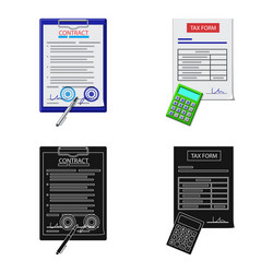 Isolated object form and document sign vector