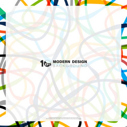 abstract colorful line pattern design minimal vector image