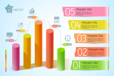 business graph template vector